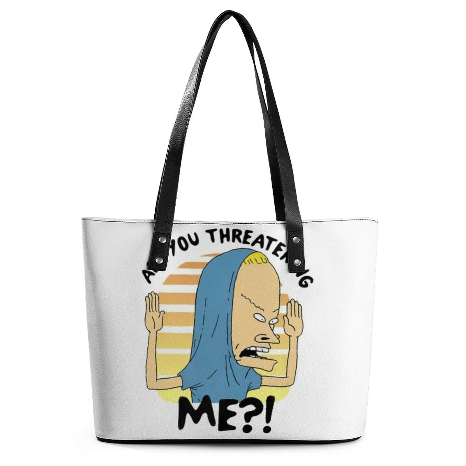 Сумки Beavis и Butthead, вы угрожаете мне, милая сумка через плечо для путешествий, женская сумка-тоут с карманом, сумки для покупок с принтом 
Сумки Beavis и Butthead, вы угрожаете мне, милая сумка через плечо для путешествий, женская сумка-тоут с карманом, сумки для покупок с принтом