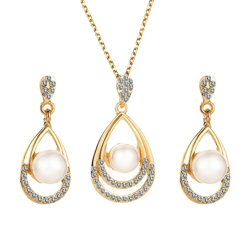Fashion Pearl Necklace Crystal Drop Earrings Ladies Elegant High-quality Luxury Wedding Jewelry Set Women Girls Engagement Gifts
Fashion Pearl Necklace Crystal Drop Earrings Ladies Elegant High-quality Luxury Wedding Jewelry Set Women Girls Engagement Gifts