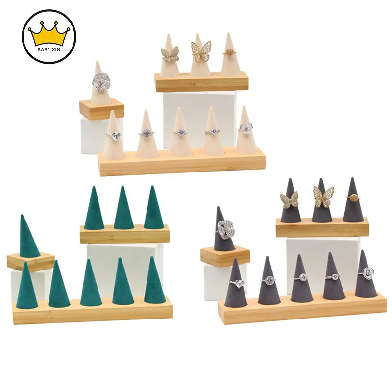 1/5pcs Solid Wood Finger Trinket Stand Storage Organizer Jewelry Ring Stack Showcase Wooden Ring Holder Display Cone Rack
1/5pcs Solid Wood Finger Trinket Stand Storage Organizer Jewelry Ring Stack Showcase Wooden Ring Holder Display Cone Rack