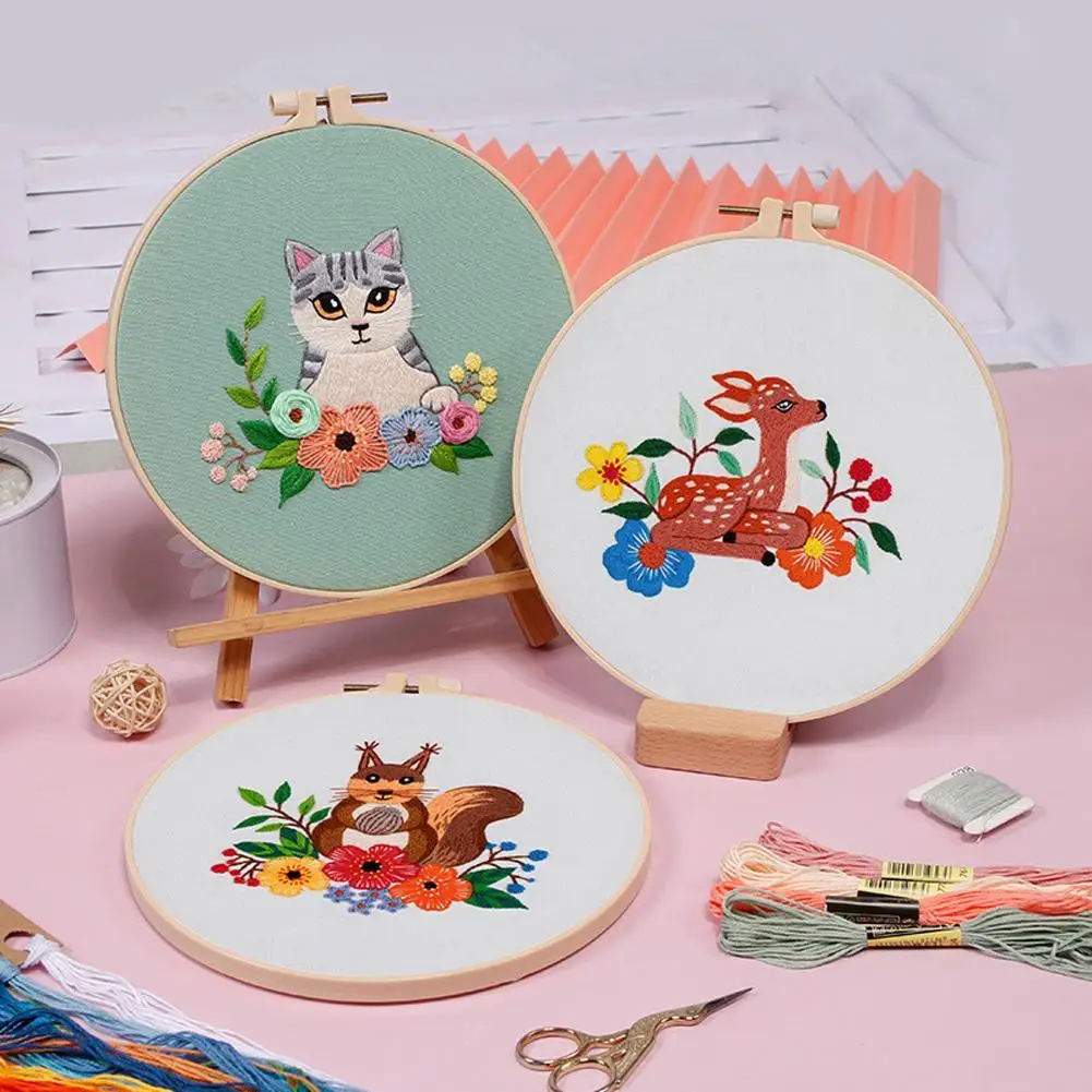 NEW Women Embroidery Kit With Animal Rabbit Pattern Needlework Set With Embroidery Hoop For Beginners
NEW Women Embroidery Kit With Animal Rabbit Pattern Needlework Set With Embroidery Hoop For Beginners