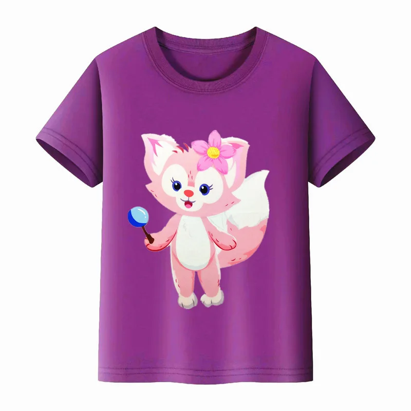 Children's cotton T-shirt fashion bright light girls cartoon fox waterproof light children's vest top light light crewneck tees
Children's cotton T-shirt fashion bright light girls cartoon fox waterproof light children's vest top light light crewneck tees