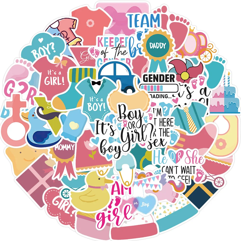 50pcs Baby Gender Disclosure Graffiti Stickers Decals DIY Phone Scrapbook Stationery Bike DIY Waterproof Decoration Toys
50pcs Baby Gender Disclosure Graffiti Stickers Decals DIY Phone Scrapbook Stationery Bike DIY Waterproof Decoration Toys
