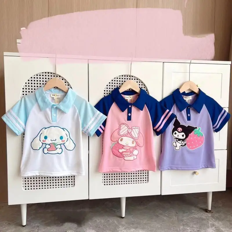 Kawaii Sanrio Cinnamoroll Kuromi Mymelody Cartoon Cute Printed Cotton Short-Sleeved Polo T-Shirt Short Pants Set Girls Gift
Kawaii Sanrio Cinnamoroll Kuromi Mymelody Cartoon Cute Printed Cotton Short-Sleeved Polo T-Shirt Short Pants Set Girls Gift