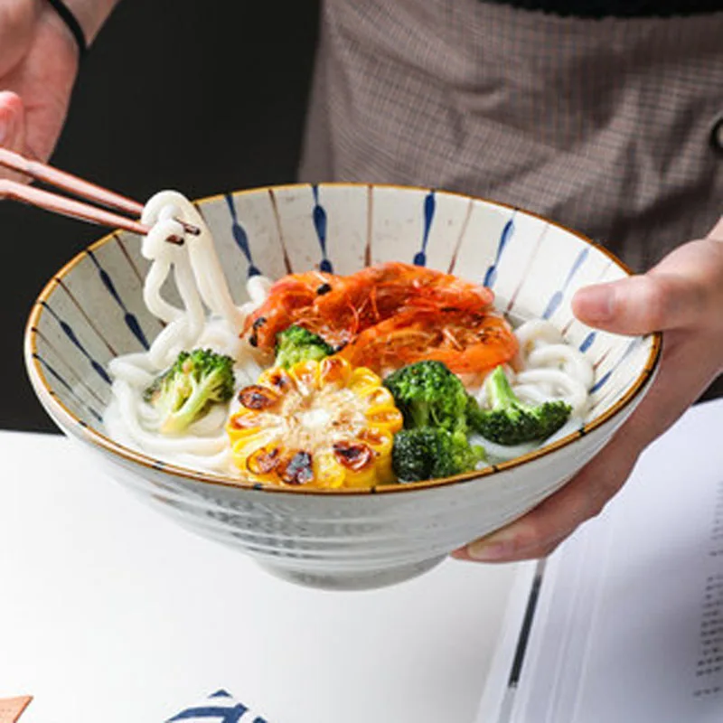 Japanese ceramic ramen bowl, noodle bowl, soup bowl, hat bowl, noodle bowl, salad instant noodle bowl, Japanese tablewar
Japanese ceramic ramen bowl, noodle bowl, soup bowl, hat bowl, noodle bowl, salad instant noodle bowl, Japanese tablewar