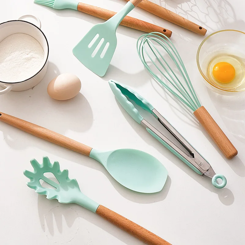 Soup Silicone Set Cooking Tool Tools Free Non-stick Cooking Shovel Handle Spoon Kitchen Set Spatula Utensils Accessories 
Soup Silicone Set Cooking Tool Tools Free Non-stick Cooking Shovel Handle Spoon Kitchen Set Spatula Utensils Accessories