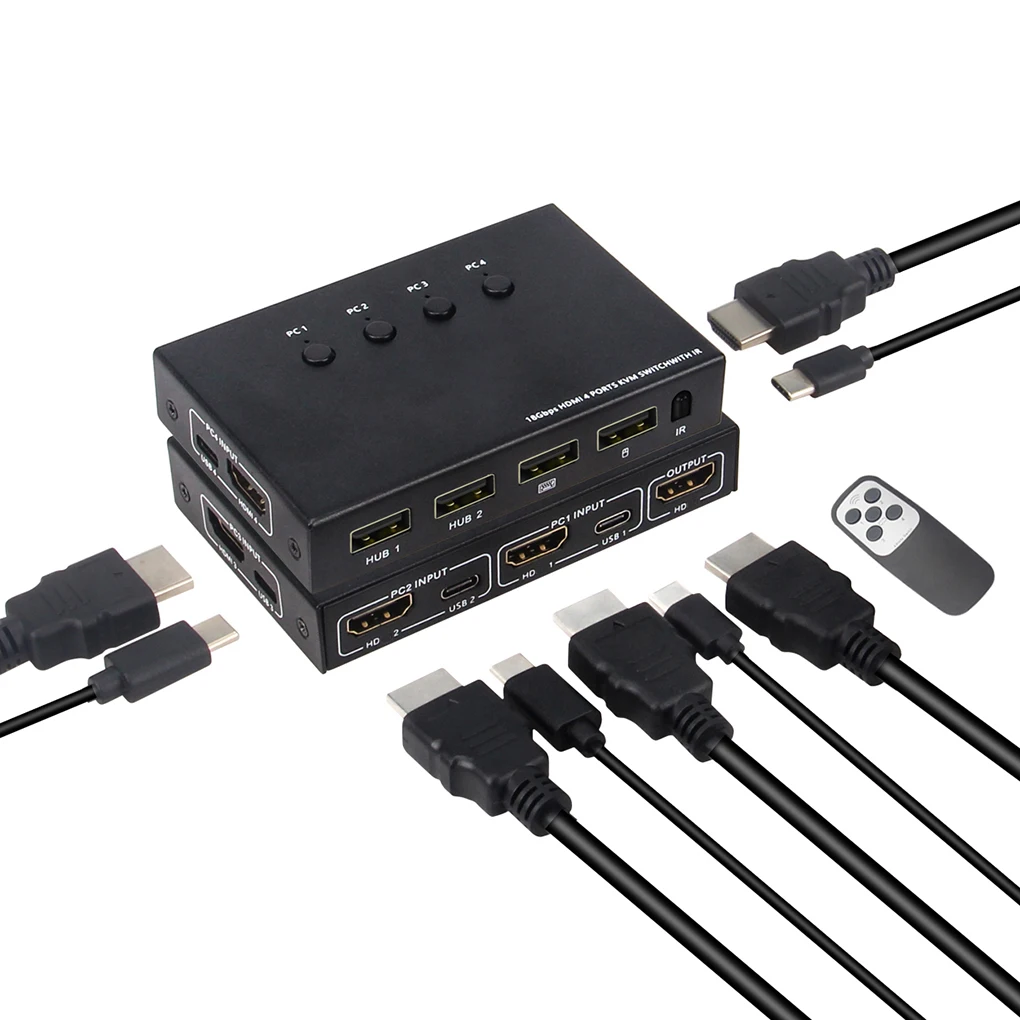 Пульт дистанционного управления 4-в-1 HDMI-совместимый коммутатор для домашнего кинотеатра 
Пульт дистанционного управления 4-в-1 HDMI-совместимый коммутатор для домашнего кинотеатра