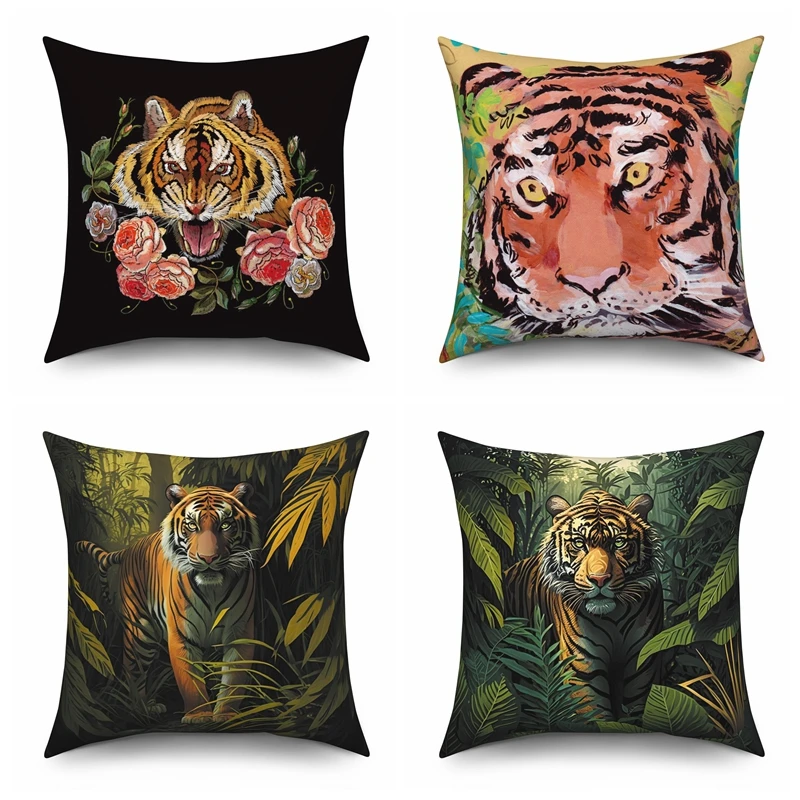 Tropical Tiger Pillowcase Decorative Polyester Flax Cushion Cover Throw Pillow Modern Sofa Pillowcover For Living Home Decor Set
Tropical Tiger Pillowcase Decorative Polyester Flax Cushion Cover Throw Pillow Modern Sofa Pillowcover For Living Home Decor Set