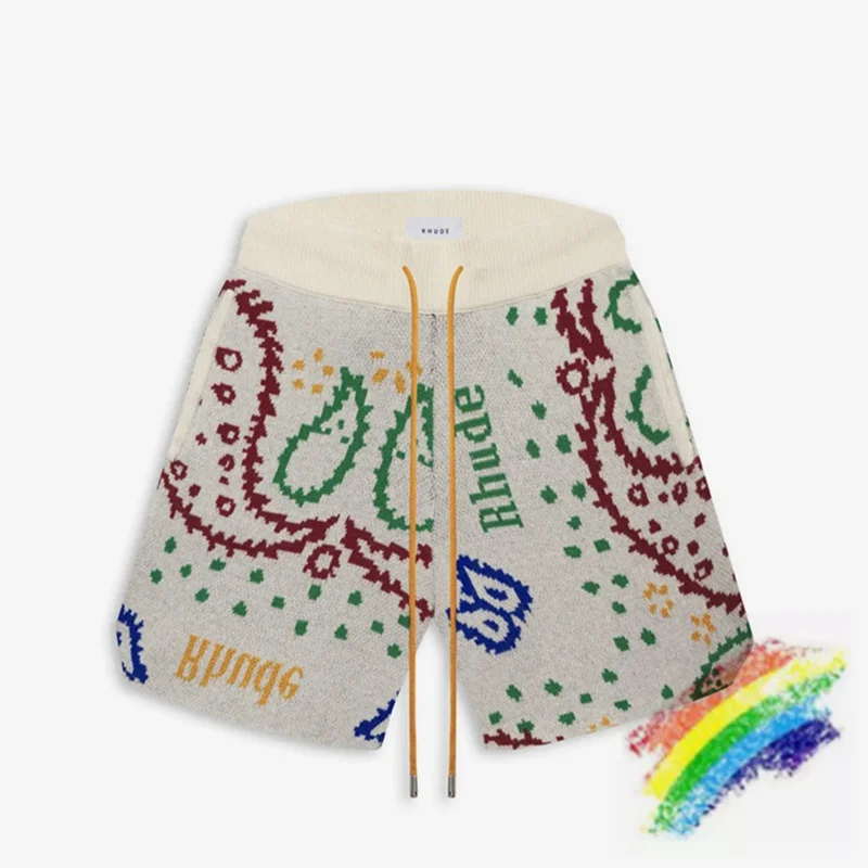 RHUDE Shorts Men Women Yellow Drawstring Rhude Cashew Logo Jacquard Shorts Breeches
RHUDE Shorts Men Women Yellow Drawstring Rhude Cashew Logo Jacquard Shorts Breeches
