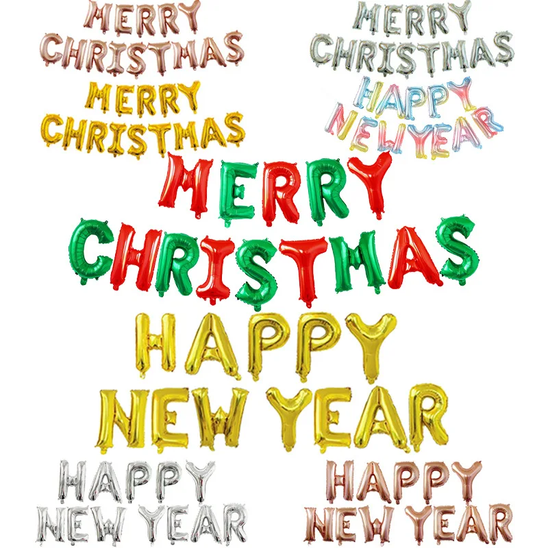 Christmas Day Letters Aluminum Film 16 Inch Balloons Merry Christmas Set Cross Border New Year Decoration Arrangement
Christmas Day Letters Aluminum Film 16 Inch Balloons Merry Christmas Set Cross Border New Year Decoration Arrangement