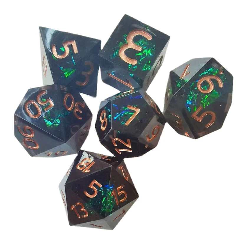 Новый высококлассный набор полимерных игральных костей DND с острыми краями, 7 шт., многогранные кубики D & D для настольных игр D4 D6 D8 D10 D12 D20
Новый высококлассный набор полимерных игральных костей DND с острыми краями, 7 шт., многогранные кубики D & D для настольных игр D4 D6 D8 D10 D12 D20