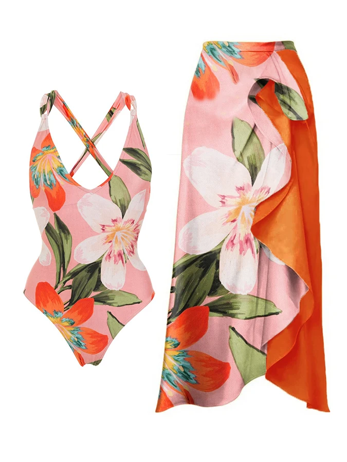 Fashion New Arrival Fashion Women Floral Print Lace-Up Bikini Strappy Bandage Swimwear Set Bathing Suit Beach Suit & Cover-Up
Fashion New Arrival Fashion Women Floral Print Lace-Up Bikini Strappy Bandage Swimwear Set Bathing Suit Beach Suit & Cover-Up