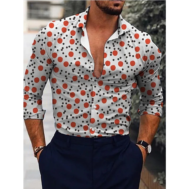 Luxury Vintage Shirts For Men Oversized Casual Shirt Polka Dots Print Long Sleeve Tops Men's Clothes Prom Party Cardigan Blouses
Luxury Vintage Shirts For Men Oversized Casual Shirt Polka Dots Print Long Sleeve Tops Men's Clothes Prom Party Cardigan Blouses