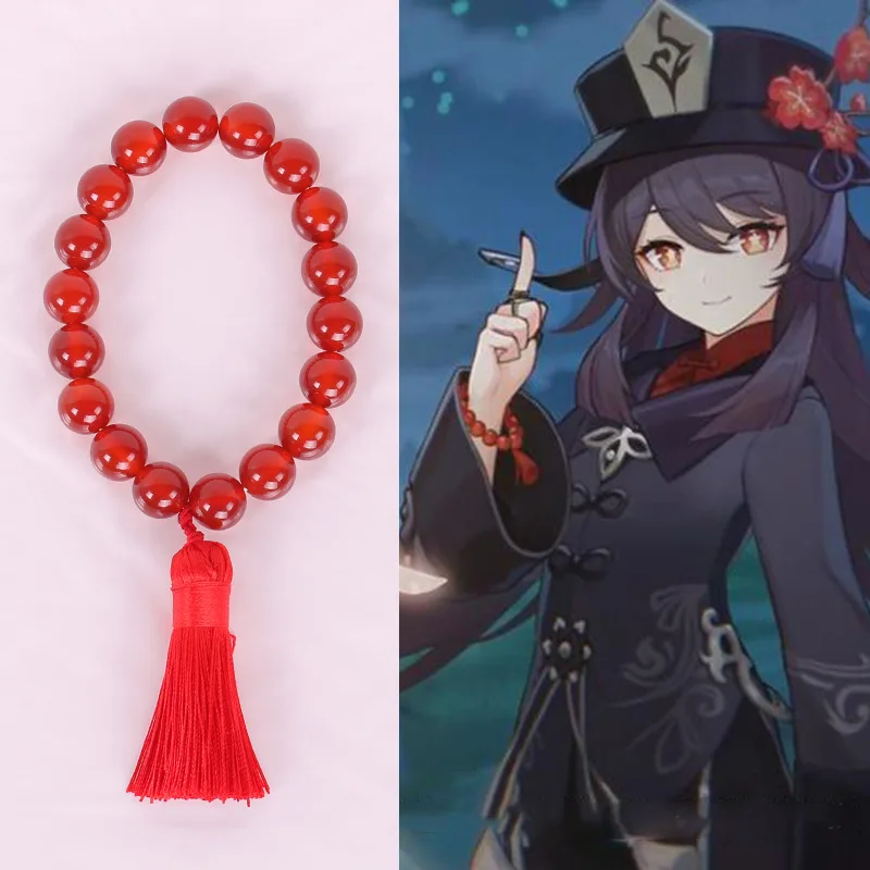 Japan Anime Genshin Impact Hu Tao Bracelet red Agate Beads Cosplay Prop Jewelry Decor Jewellery for Girl Hot Gifts
Japan Anime Genshin Impact Hu Tao Bracelet red Agate Beads Cosplay Prop Jewelry Decor Jewellery for Girl Hot Gifts