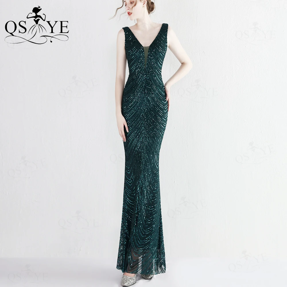 Emerald Sequin Prom Dresses Mermaid V neck Pattern Lace Green Evening Gown Open Back Sleeveless Women Glitter Long Formal Dress
Emerald Sequin Prom Dresses Mermaid V neck Pattern Lace Green Evening Gown Open Back Sleeveless Women Glitter Long Formal Dress