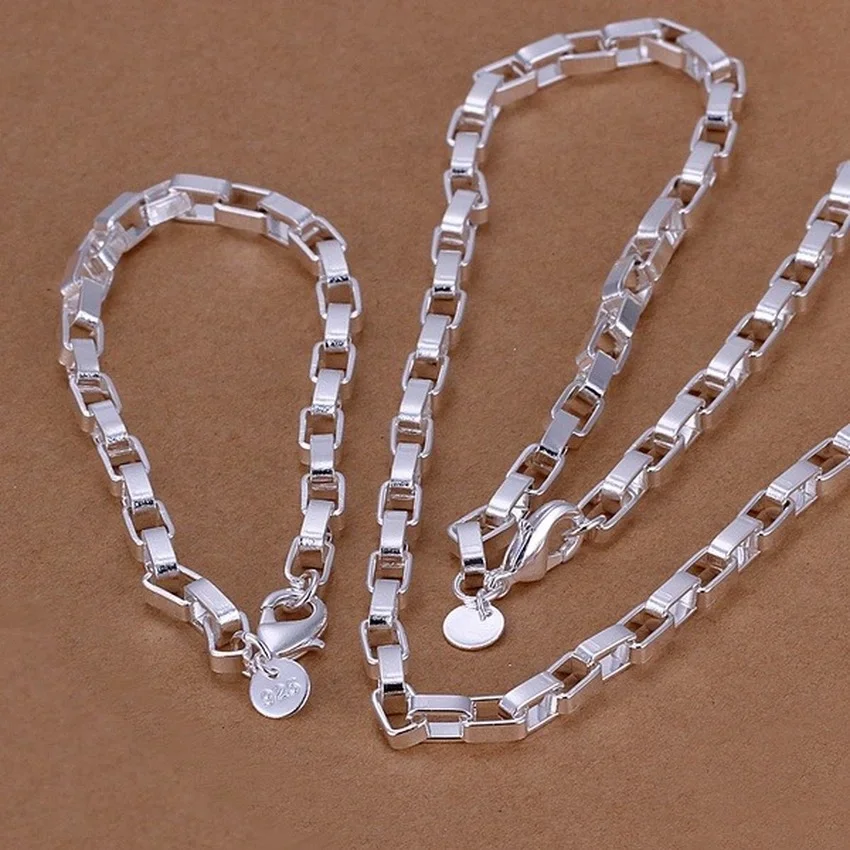 wholesale silver Color Hot Christmas gifts retro Charms women men chain geometry necklace bracelets fashion jewelry sets
wholesale silver Color Hot Christmas gifts retro Charms women men chain geometry necklace bracelets fashion jewelry sets