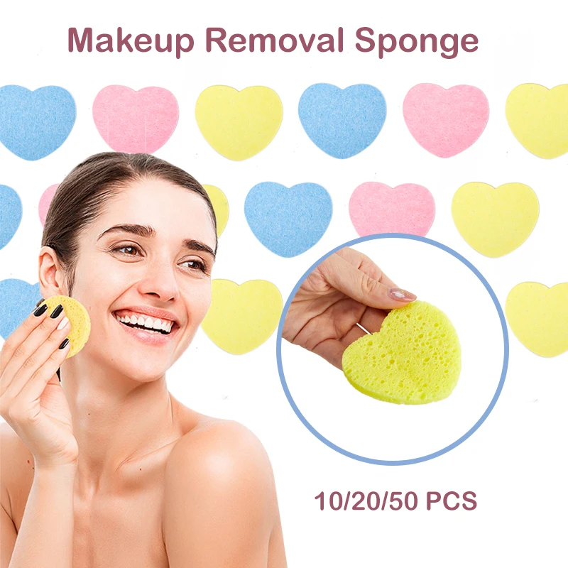 10/20/50PCS Makeup Removal Sponge Heart Shaped Cellulose Sponge Wood Pulp Cotton Face Washing Cleansing Sponge Cosmetic Puff
10/20/50PCS Makeup Removal Sponge Heart Shaped Cellulose Sponge Wood Pulp Cotton Face Washing Cleansing Sponge Cosmetic Puff