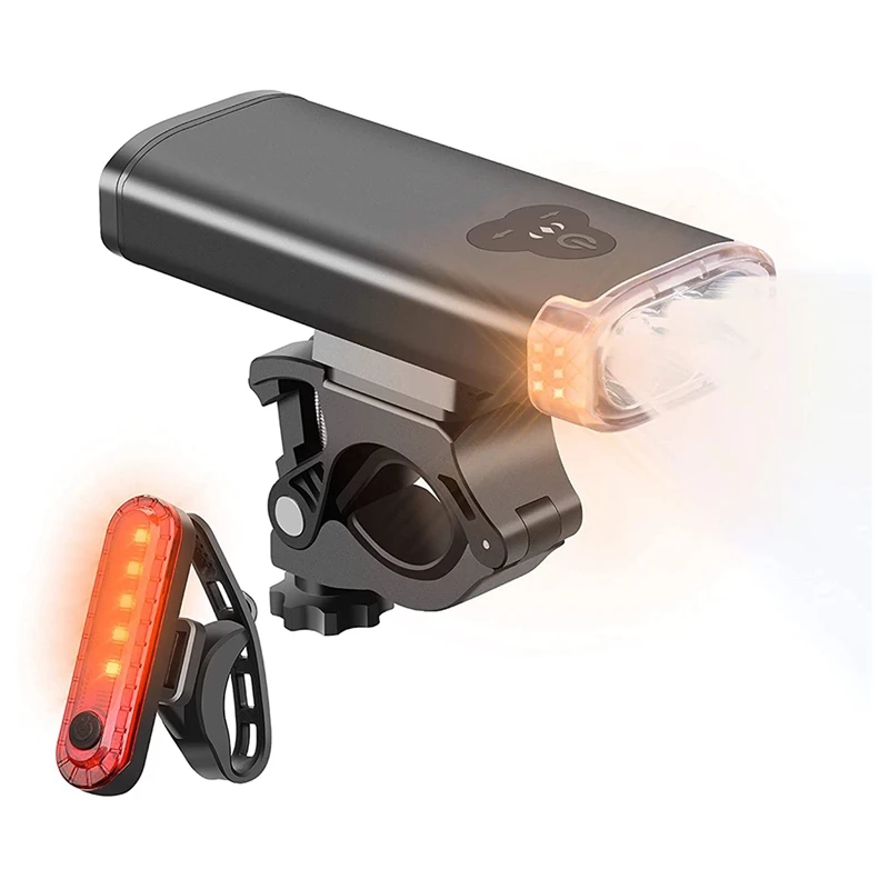 Bike Light Set - 3600 Lumen USB Rechargeable Super Bright 3 LED Headlight With Turn Light, 4 Modes Taillight
Bike Light Set - 3600 Lumen USB Rechargeable Super Bright 3 LED Headlight With Turn Light, 4 Modes Taillight