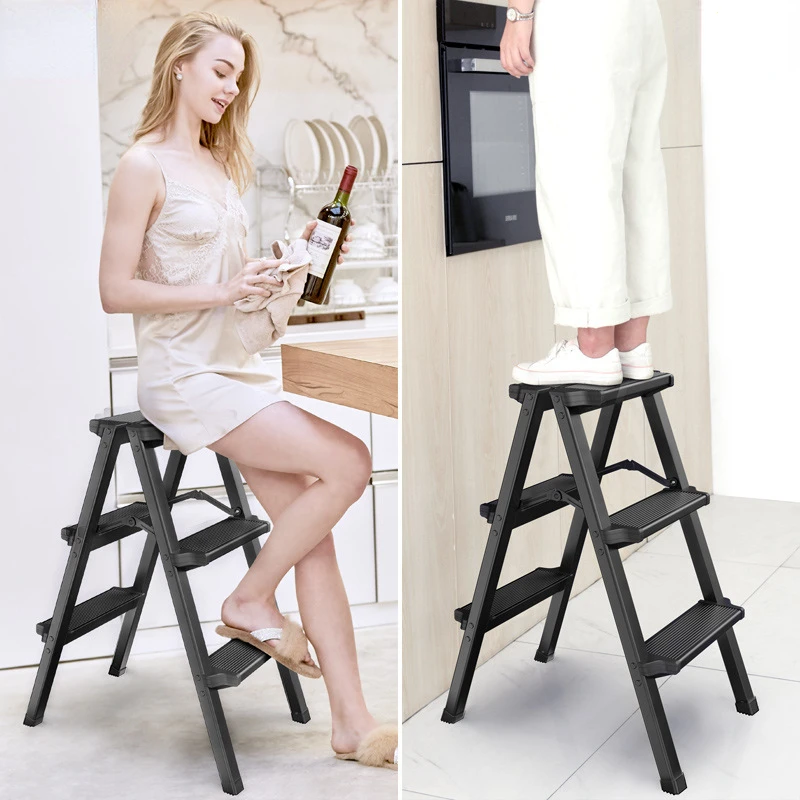 3 Steps Stool Home Folding Ladder Thickened Aluminum Alloy Human Type Ladder Stool Indoor Climbing Multifunctional
3 Steps Stool Home Folding Ladder Thickened Aluminum Alloy Human Type Ladder Stool Indoor Climbing Multifunctional