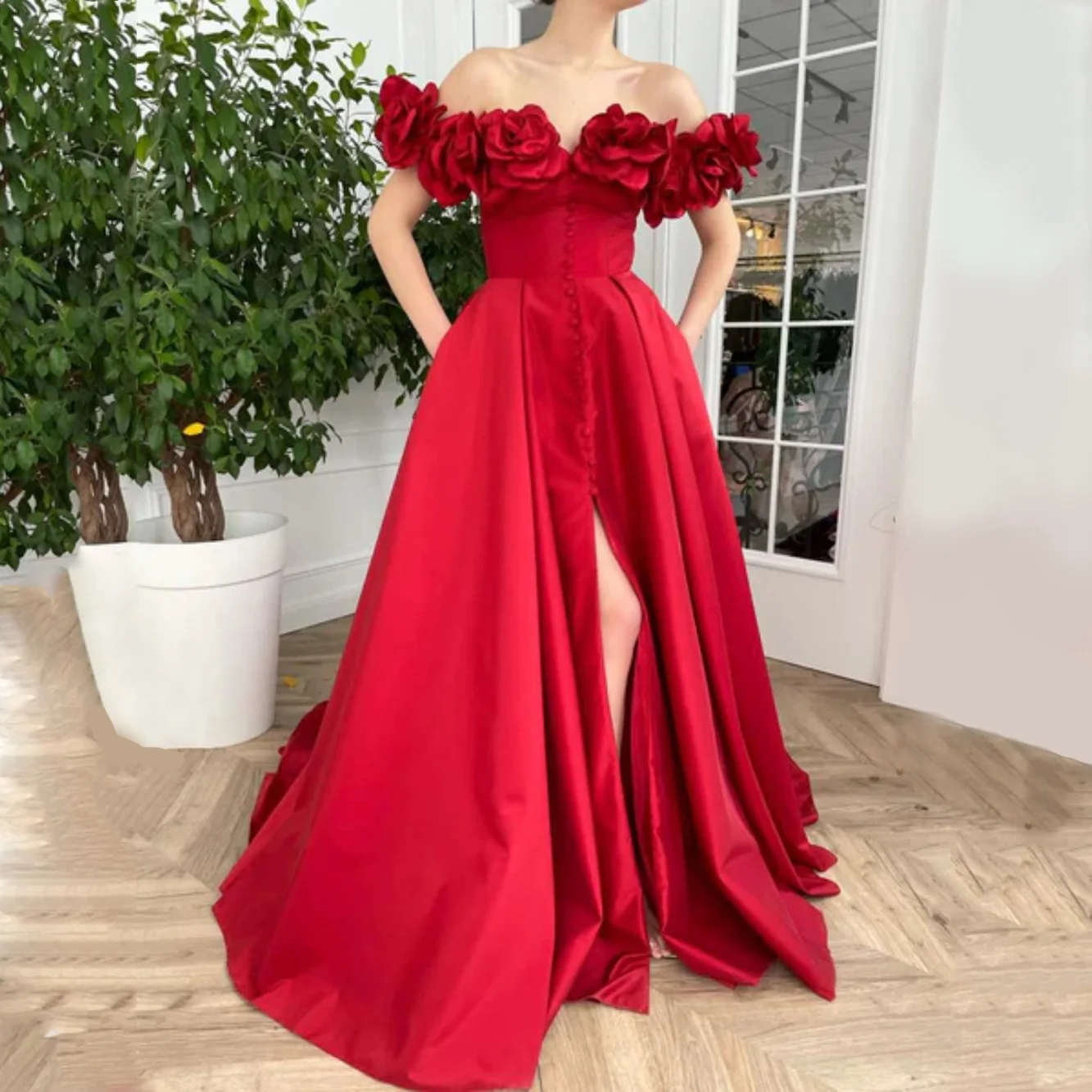 Off Shoulder Handmade Satin Dress Sleeveless Floor Length Evening Dresses With Slit Evening Dresses Long Luxury 2022 Custom Made
Off Shoulder Handmade Satin Dress Sleeveless Floor Length Evening Dresses With Slit Evening Dresses Long Luxury 2022 Custom Made