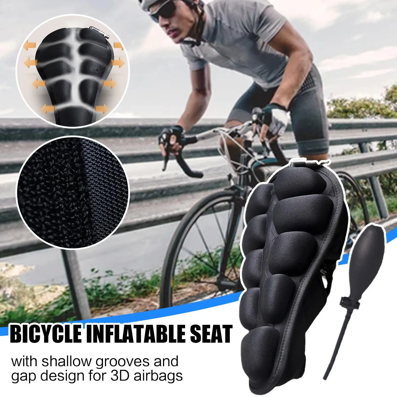 Bicycle Seat Cover Bicycle Riding Inflatable TPU Airbags Seat Cushion Mountain Bike Universal Accessories Bicycle Seat Cushion
Bicycle Seat Cover Bicycle Riding Inflatable TPU Airbags Seat Cushion Mountain Bike Universal Accessories Bicycle Seat Cushion