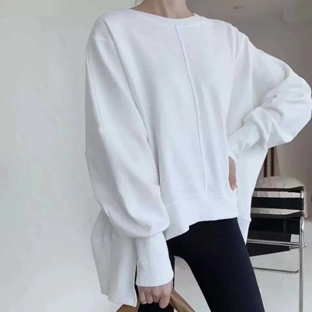 Fashion Women Hoodie Casual OL Commuter Long Sleeve Loose Round Neck Pullover Mid-length Patchwork Spring Autumn Lady Hoodie
Fashion Women Hoodie Casual OL Commuter Long Sleeve Loose Round Neck Pullover Mid-length Patchwork Spring Autumn Lady Hoodie