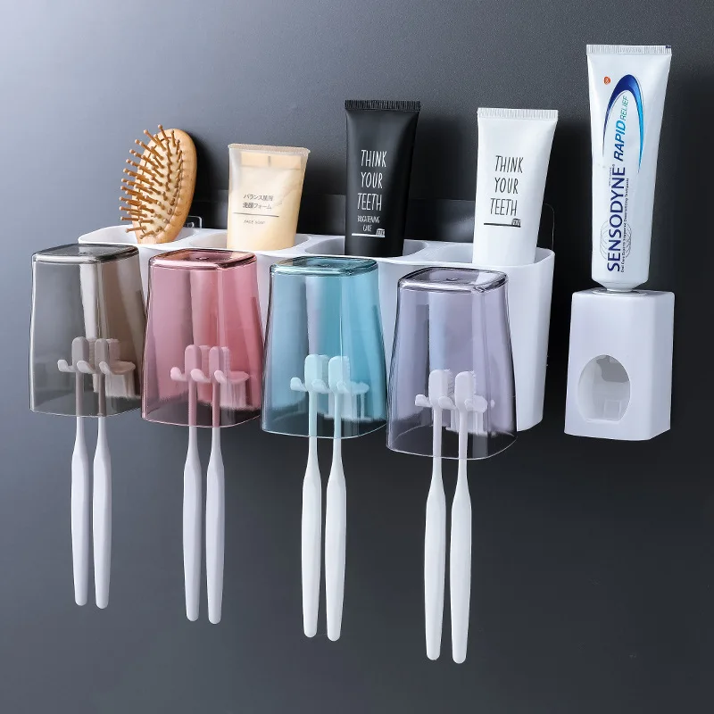 Wall-mounted Toothbrush Holder Automatic Toothpaste Storage Rack Toothpaste Squeezer Bath Organizer Home Bathroom Accessories
Wall-mounted Toothbrush Holder Automatic Toothpaste Storage Rack Toothpaste Squeezer Bath Organizer Home Bathroom Accessories