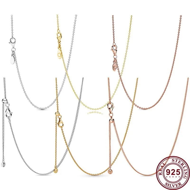 Hot 925 Silver Classic Versatile Adjustable Women's Basic Necklace For Original High Quality Diy Fashion Charm Jewelry
Hot 925 Silver Classic Versatile Adjustable Women's Basic Necklace For Original High Quality Diy Fashion Charm Jewelry