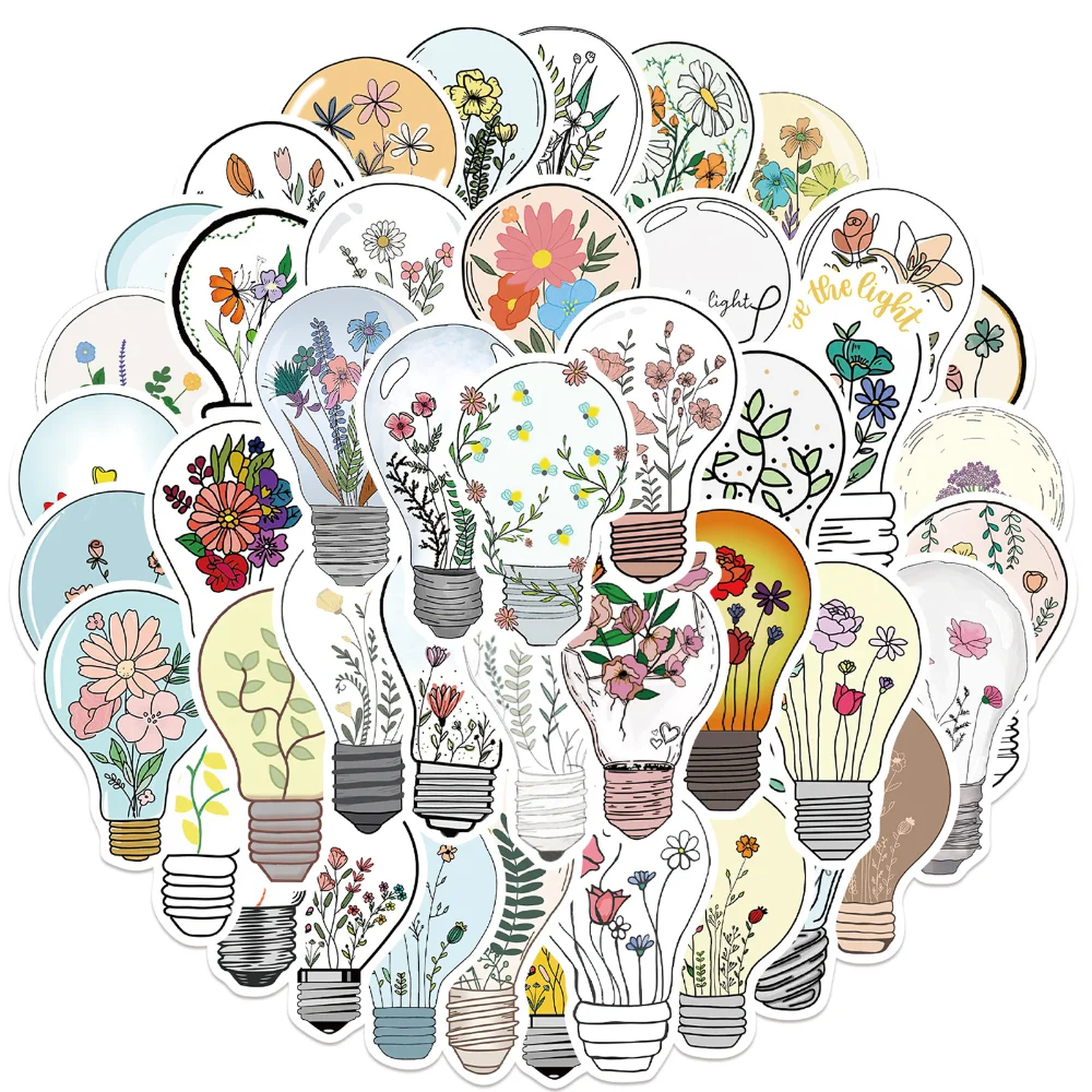 10/30/50PCS Cartoon Flowers In The Light Bulb Stickers DIY Toys Laptop Luggage Skateboard Suitcase Car Graffiti Decal Sticker
10/30/50PCS Cartoon Flowers In The Light Bulb Stickers DIY Toys Laptop Luggage Skateboard Suitcase Car Graffiti Decal Sticker