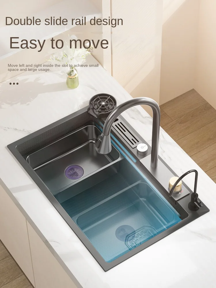 Flying Rain Waterfall Sink Embossed Honeycomb Large Single Sink 304 Stainless Steel Kitchen Sink Home Island Washbasin
Flying Rain Waterfall Sink Embossed Honeycomb Large Single Sink 304 Stainless Steel Kitchen Sink Home Island Washbasin