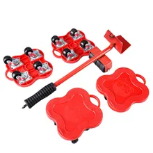 5Pcs Furniture Moving Heavy Tool Kit 500Kg Furniture Lifter Mover for Sofa Bed Cabinet Wheel Bar Mover Device Transport Tool