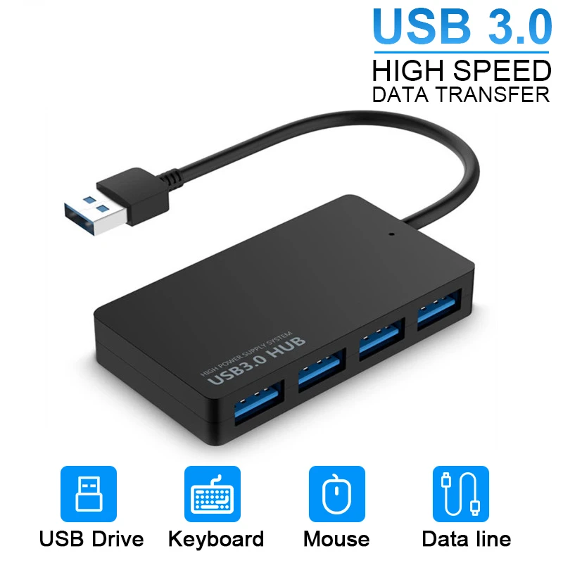 High Speed USB 2.0/3.0 HUB Multi USB Splitter 4 Ports Expander Multiple USB Expander Computer Accessories For Laptop PC
High Speed USB 2.0/3.0 HUB Multi USB Splitter 4 Ports Expander Multiple USB Expander Computer Accessories For Laptop PC