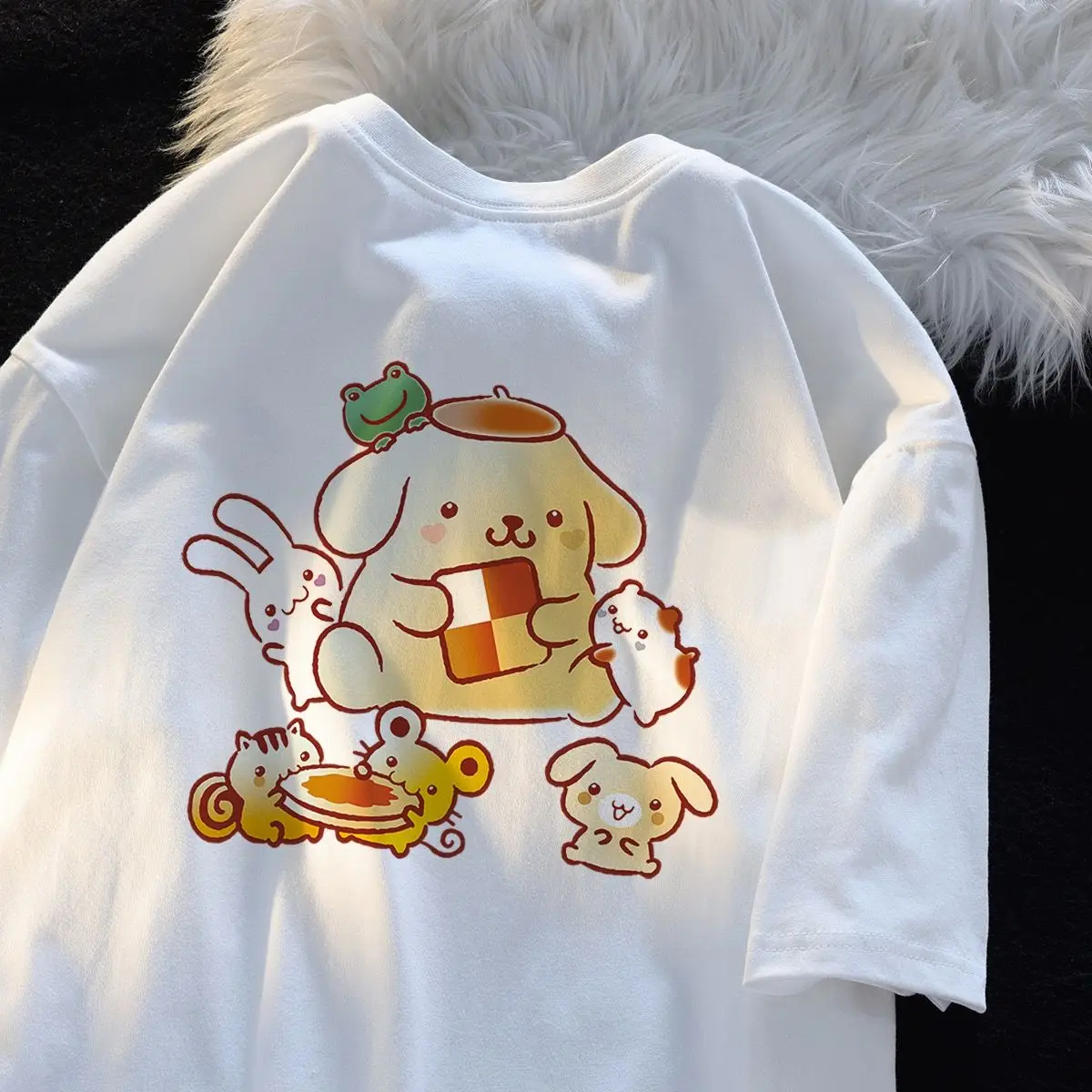 Новинка Kawaii Pom Purin аниме девочки хлопок короткий рукав Летняя Детская Милая мультяшная Футболка Свободный Повседневный Спортивный топ оптовая продажа
Новинка Kawaii Pom Purin аниме девочки хлопок короткий рукав Летняя Детская Милая мультяшная Футболка Свободный Повседневный Спортивный топ оптовая продажа