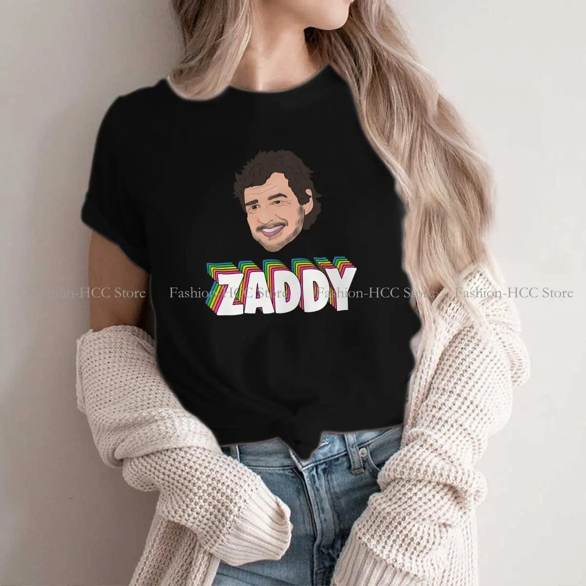 

Zaddy Unique Polyester TShirt Pedro Pascal American Actors Top Quality New Design Gift Idea T Shirt Stuff