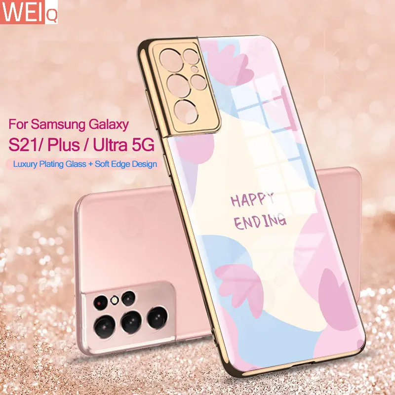 Роскошный чехол из закаленного стекла с рисунком для Samsung Galaxy S21 Plus Ultra 5G, чехол с рамкой для Samsung S21 Plus Ultra 5G
Роскошный чехол из закаленного стекла с рисунком для Samsung Galaxy S21 Plus Ultra 5G, чехол с рамкой для Samsung S21 Plus Ultra 5G