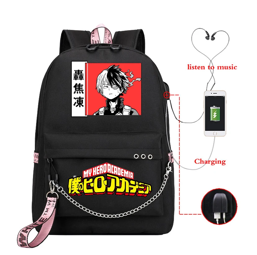 My Hero Academia Shoto Todoroki Anime Girls School Backpack Bag Teenger Chain Backpack Boku No Hero Laptop Travel Backpack Bags
My Hero Academia Shoto Todoroki Anime Girls School Backpack Bag Teenger Chain Backpack Boku No Hero Laptop Travel Backpack Bags