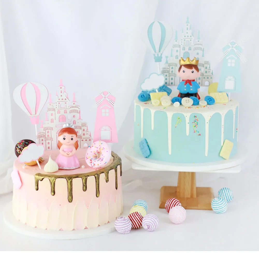 Princess Prince Cake Decorations Castle Balloon Clouds Cake Topper Happy New Year Birthday Party Baking Supplies Kid Love Gifts
Princess Prince Cake Decorations Castle Balloon Clouds Cake Topper Happy New Year Birthday Party Baking Supplies Kid Love Gifts