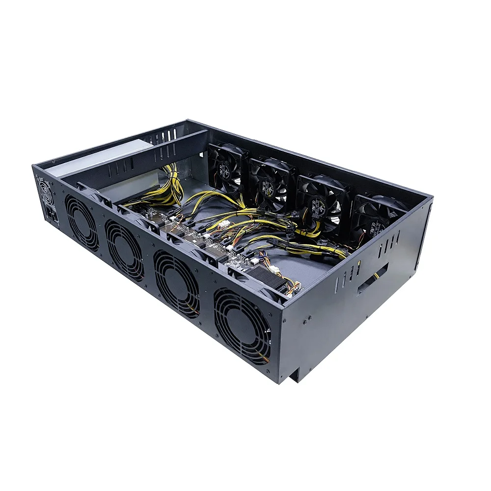 Rid case Wholesale 70mm 8GPU Frame with 8 fan with Power Supply Computer Server chassis Video card graphics card cooling rack
Rid case Wholesale 70mm 8GPU Frame with 8 fan with Power Supply Computer Server chassis Video card graphics card cooling rack