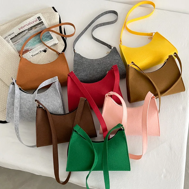 Women's New Woolen Shoulder Bag Fashion Trend Women's Bag Woolen Felt Stick Underarm Bag Handbags Crossbody
Women's New Woolen Shoulder Bag Fashion Trend Women's Bag Woolen Felt Stick Underarm Bag Handbags Crossbody
