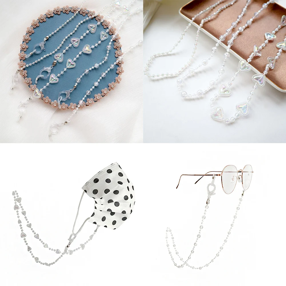 Fashion Glasses Chain for Women Boho Pearl Beaded Mask Chain Heart Charm Sunglass Lanyard Holder Neck Cord Eyewear Jewelry Gift
Fashion Glasses Chain for Women Boho Pearl Beaded Mask Chain Heart Charm Sunglass Lanyard Holder Neck Cord Eyewear Jewelry Gift
