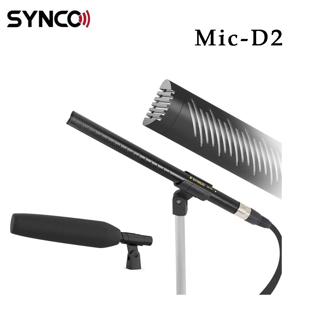 Synco Mic-D2 Shotgun Microphone Hypercardioid Condenser Mic Low Self-noise for Home Studio Radio Gold Plate XLRM Connector
Synco Mic-D2 Shotgun Microphone Hypercardioid Condenser Mic Low Self-noise for Home Studio Radio Gold Plate XLRM Connector