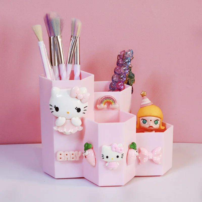 Sanrio Hello Kitty Pen Storage Children's Cartoon Creative Desktop Pupils Pen Holder Girl Heart Multi-Frame Makeup Brush Box
Sanrio Hello Kitty Pen Storage Children's Cartoon Creative Desktop Pupils Pen Holder Girl Heart Multi-Frame Makeup Brush Box