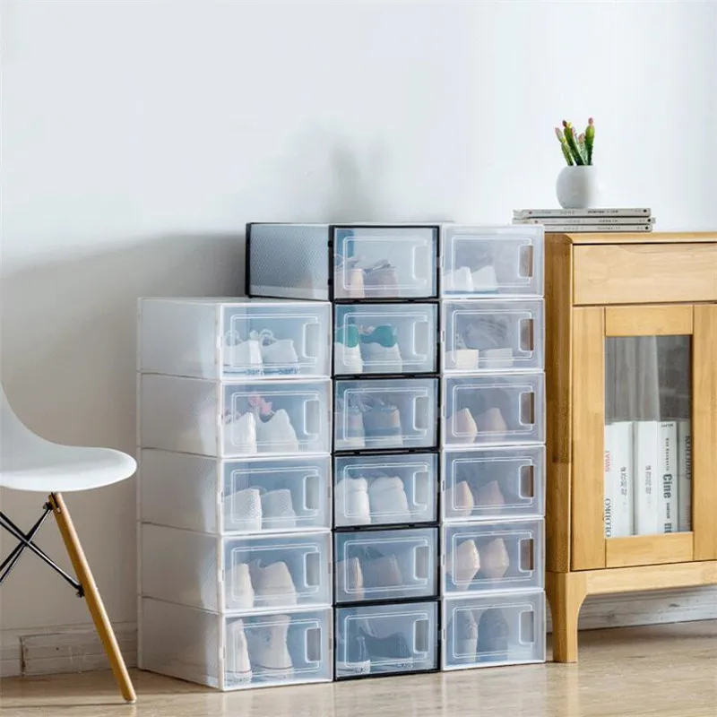 1PC Transparent Shoe Box Storage Shoe Boxes Thickened Dustproof Shoes Organizer Box Can Be Superimposed Combination Shoe Cabinet
1PC Transparent Shoe Box Storage Shoe Boxes Thickened Dustproof Shoes Organizer Box Can Be Superimposed Combination Shoe Cabinet