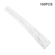 100pcs Arrangement Paper Wrapped Arts Supplies Floral Wire Stems Flower DIY Florist Green White Coffee Iron Bouquet Accessories