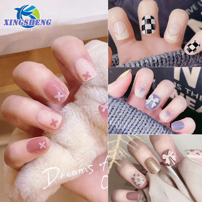 24 шт., съемные рождественские накладные ногти для французского маникюра 
24 шт., съемные рождественские накладные ногти для французского маникюра