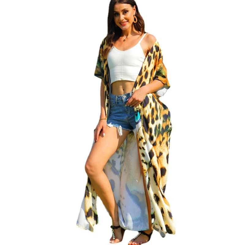 Women Batwing Half Sleeve Long Kimono Cardigan Boho Tiger 3D Printed Open Front Blouse Swimsuit Cover Up Beach Shirts D5QD
Women Batwing Half Sleeve Long Kimono Cardigan Boho Tiger 3D Printed Open Front Blouse Swimsuit Cover Up Beach Shirts D5QD