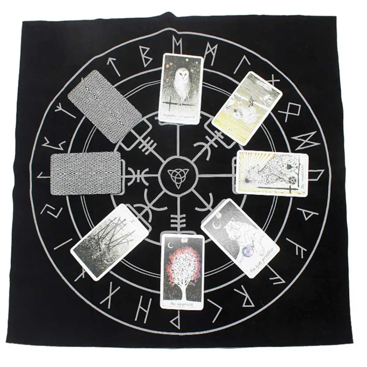 4 Types 49x49cm Tarot Tablecloth Triple Moon Pentagram Pagan Altar Tarot Cloth Velvet Black
4 Types 49x49cm Tarot Tablecloth Triple Moon Pentagram Pagan Altar Tarot Cloth Velvet Black