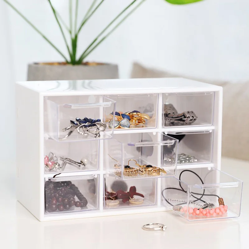 9 Grid Jewelry Storage Box Drawer Cosmetic Organizer Earrings Necklace Stationery Storage Multi-function Plastic Box Office
9 Grid Jewelry Storage Box Drawer Cosmetic Organizer Earrings Necklace Stationery Storage Multi-function Plastic Box Office