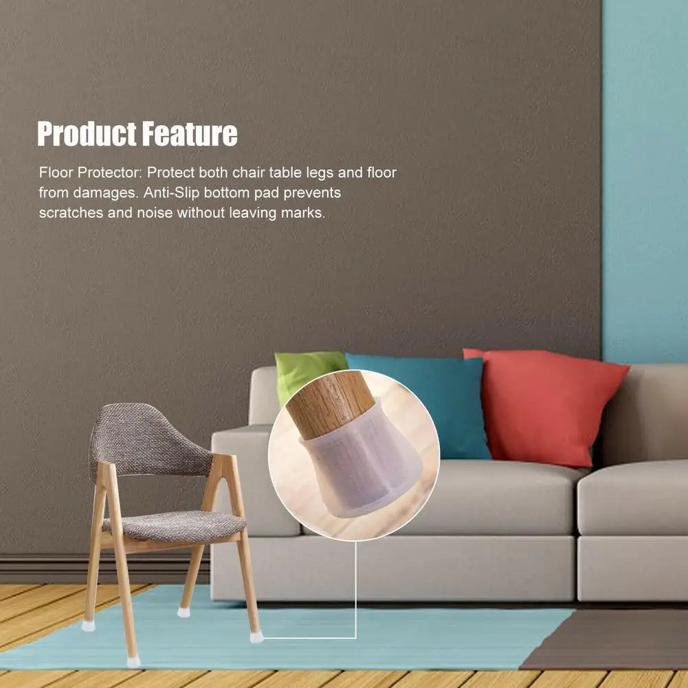 Silicone Chair Leg Protectors With Felt For Hardwood Floors Elastic Leg Pad Floor Protectors Foot Pad Non-Slip Furniture Pad
Silicone Chair Leg Protectors With Felt For Hardwood Floors Elastic Leg Pad Floor Protectors Foot Pad Non-Slip Furniture Pad