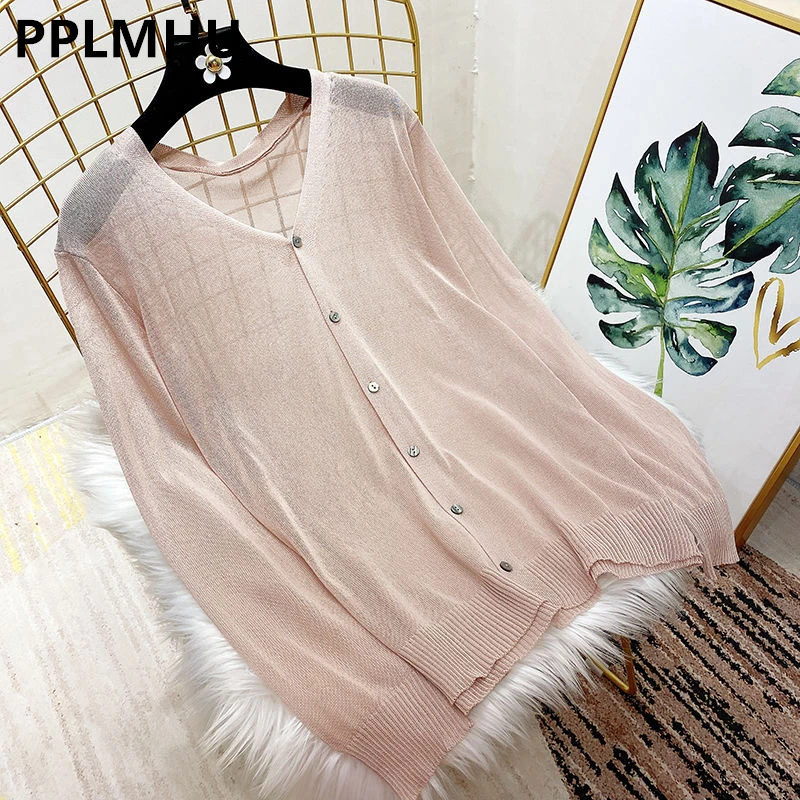 Sunscreen Knited Jackets Women's Hollow Out Loose V-neck Cardigan Coats Summer Thin Long Sleeve Outwear Knitwear Tops 2022 New
Sunscreen Knited Jackets Women's Hollow Out Loose V-neck Cardigan Coats Summer Thin Long Sleeve Outwear Knitwear Tops 2022 New