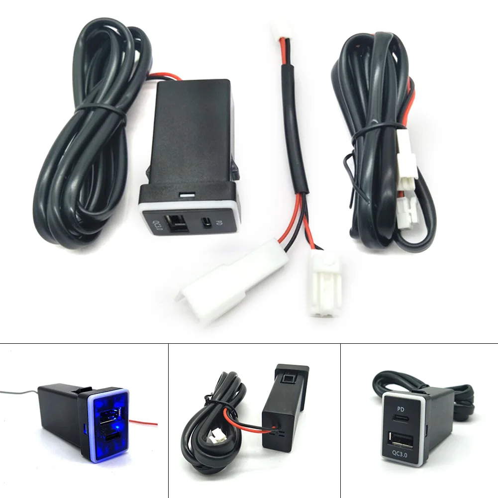 Детали автомобильное зарядное устройство USB + Type-C 5-20 в аксессуары двойной USB для Toyota Corolla 2007-18 для Toyota Prado 150 2010-19
Детали автомобильное зарядное устройство USB + Type-C 5-20 в аксессуары двойной USB для Toyota Corolla 2007-18 для Toyota Prado 150 2010-19